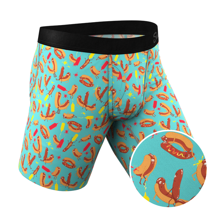Shinesty The Use a Condiment Hot Dogs Long Leg Ball Hammock® Pouch Underwear with Fly
