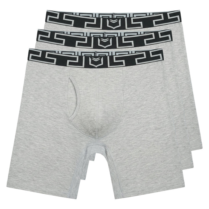 SHEATH V Bamboo Men's 8" Dual Pouch Performance Boxer Brief 3 Pack