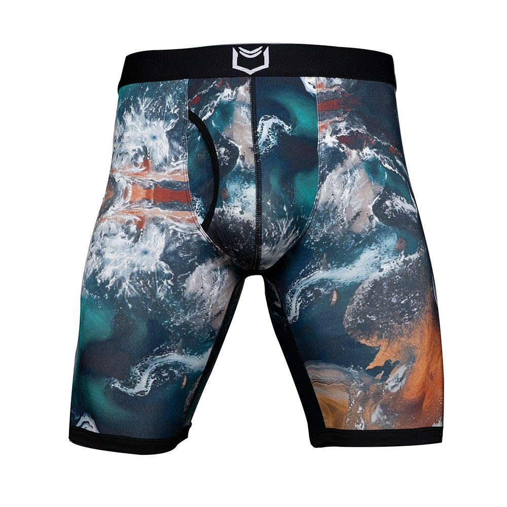 SHEATH V Men's 8" Dual Pouch Boxer Briefs - Breathable Bamboo Fiber Comfort