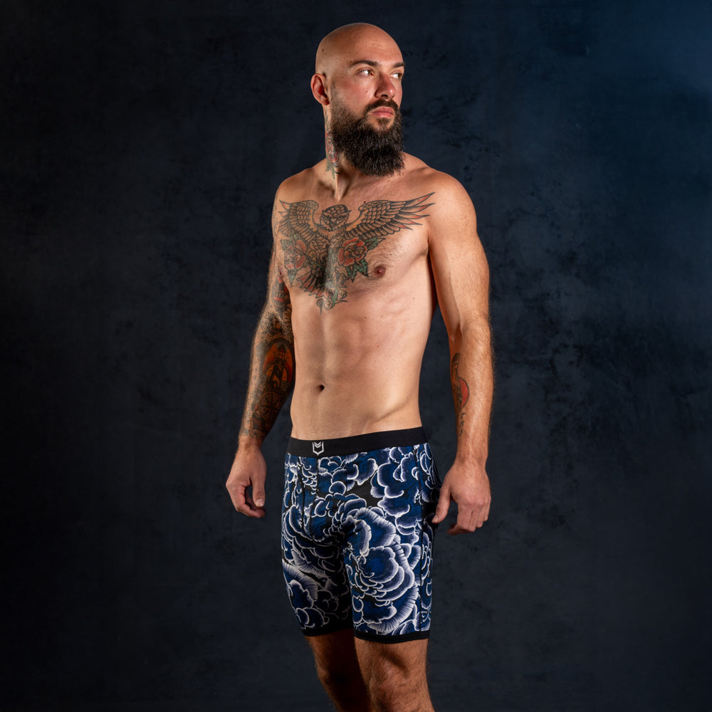 SHEATH V Bamboo Trametes 8" Sports Performance Boxer Brief - Dual Pouch Comfort