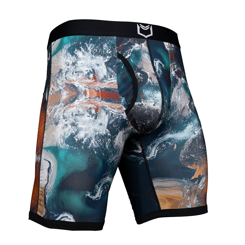 SHEATH V Men's 8" Dual Pouch Boxer Briefs - Breathable Bamboo Fiber Comfort