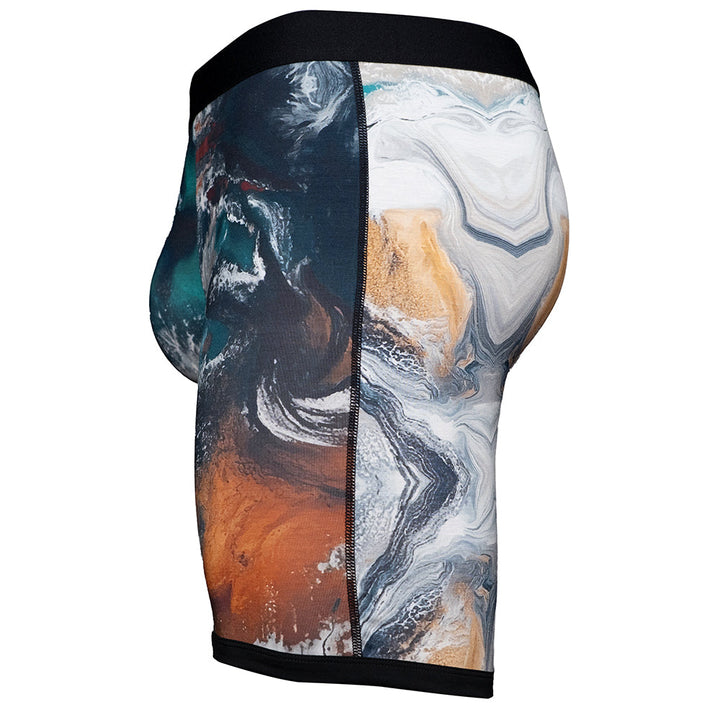 SHEATH V Men's 8" Dual Pouch Boxer Briefs - Breathable Bamboo Fiber Comfort