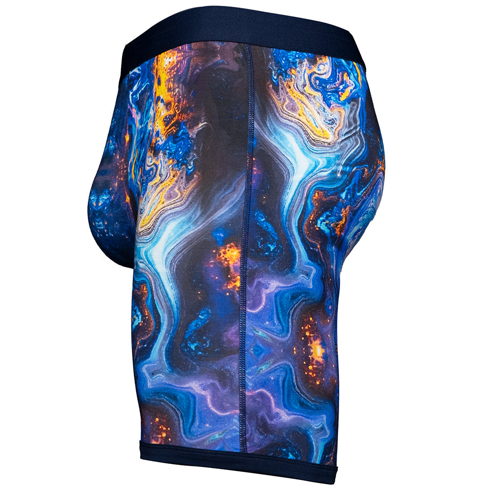 SHEATH V Men's 8" Dual Pouch Boxer Briefs - Breathable Bamboo Fiber Comfort