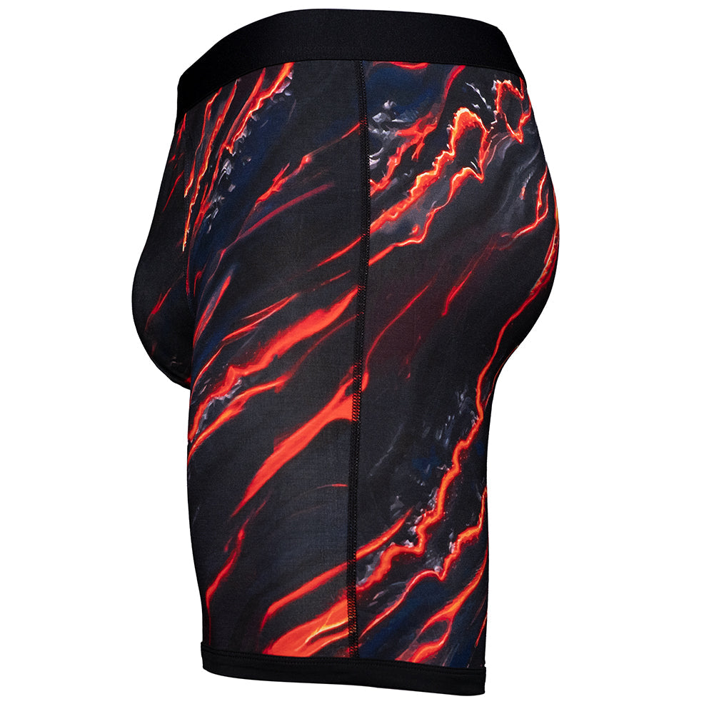 SHEATH V Men's 8" Dual Pouch Boxer Briefs - Breathable Bamboo Fiber Comfort