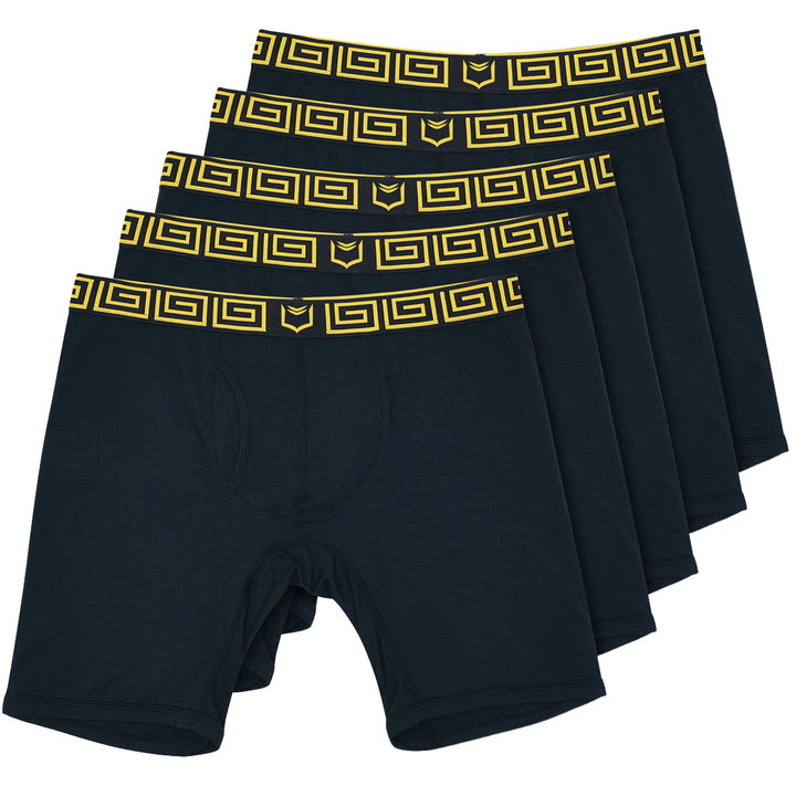 SHEATH V Modal Men's Dual Pouch Boxer Brief 8 inch 5-Pack – men's long inseam modal dual pouch boxer brief