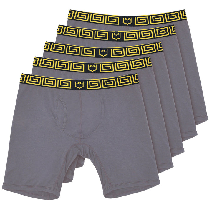 SHEATH V Modal Men's Dual Pouch Boxer Brief 8 inch 5-Pack – men's long inseam modal dual pouch boxer brief