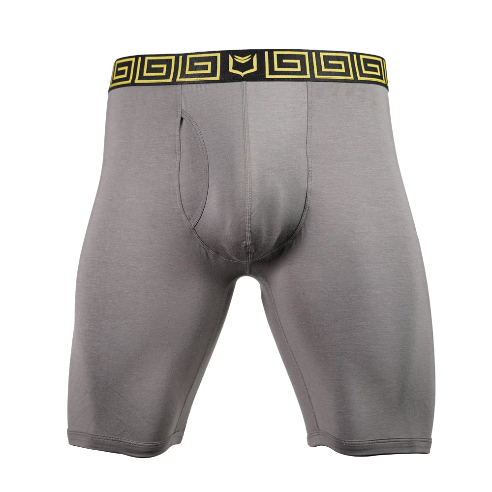 SHEATH V 8" Sports Performance Boxer Brief | Dual Pouch, Long Leg, Endurance Support