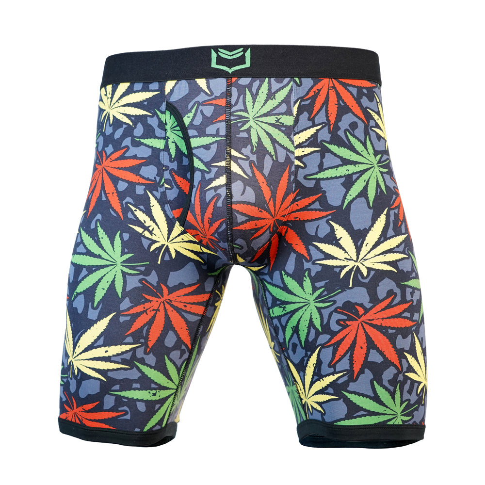 SHEATH V Men's 8" Sports Performance Boxer Briefs - Dual Pouch Support