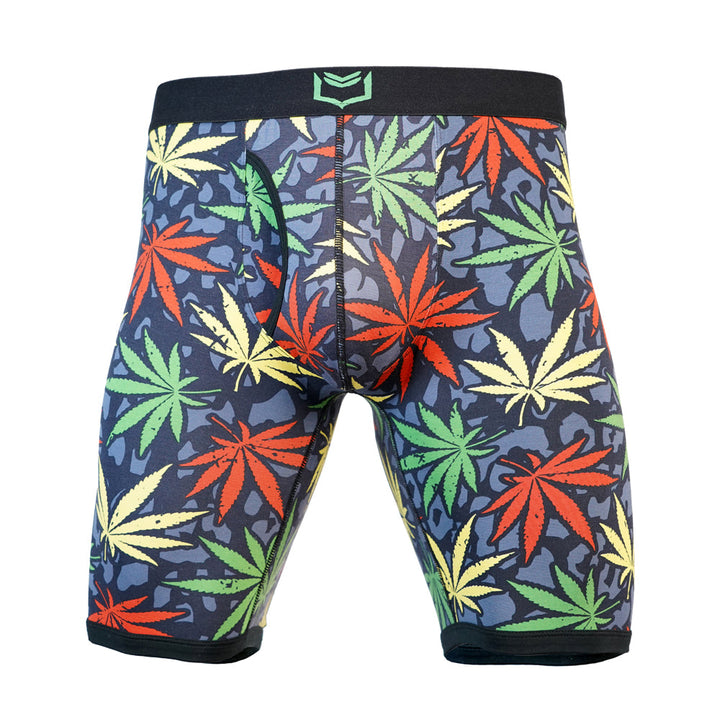 SHEATH V Men's 8" Sports Performance Boxer Briefs - Dual Pouch Support