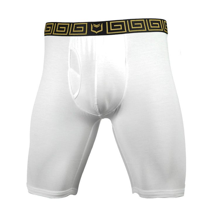 SHEATH V 8" Sports Performance Boxer Brief | Dual Pouch, Long Leg, Endurance Support