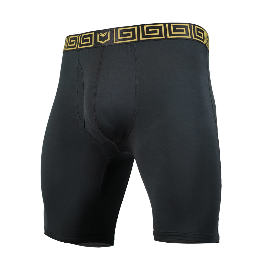 SHEATH V 8" Sports Performance Boxer Brief | Dual Pouch, Long Leg, Endurance Support