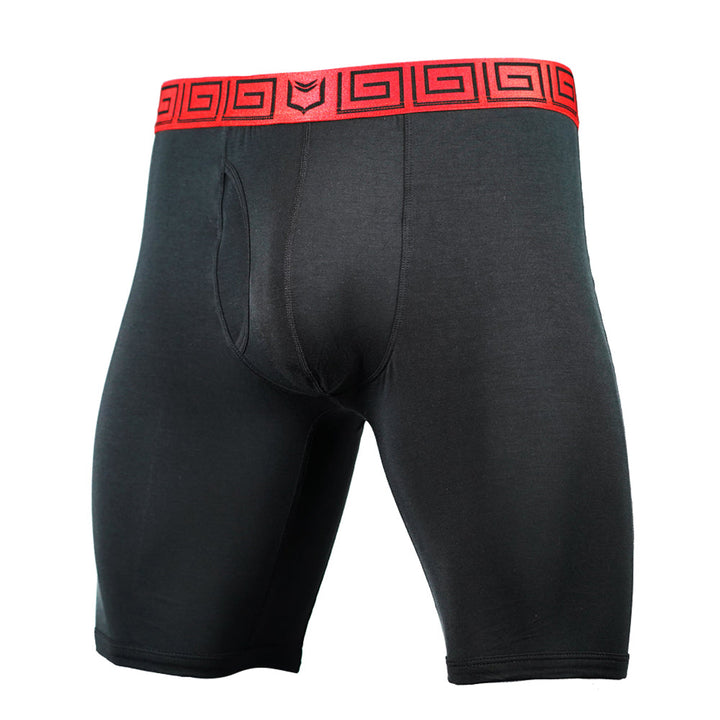 SHEATH V 8" Sports Performance Boxer Brief | Dual Pouch, Long Leg, Endurance Support