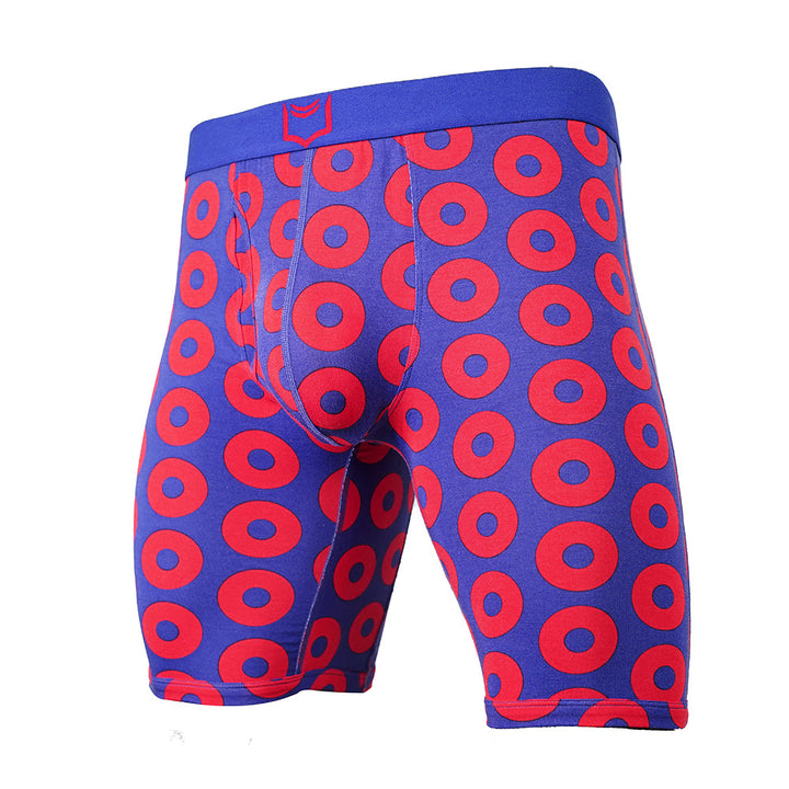 SHEATH V Men's 8" Sports Performance Boxer Briefs - Dual Pouch Support