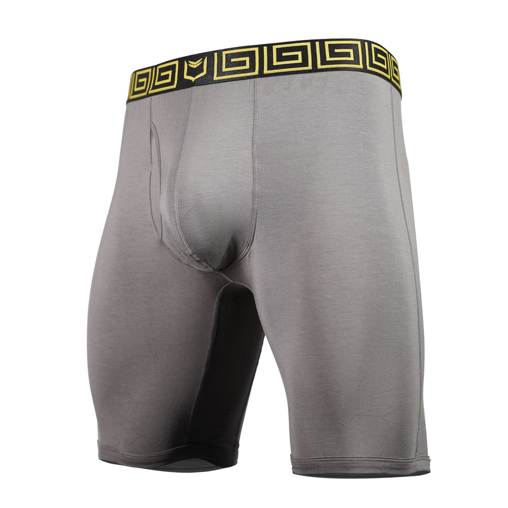 SHEATH V 8" Sports Performance Boxer Brief | Dual Pouch, Long Leg, Endurance Support