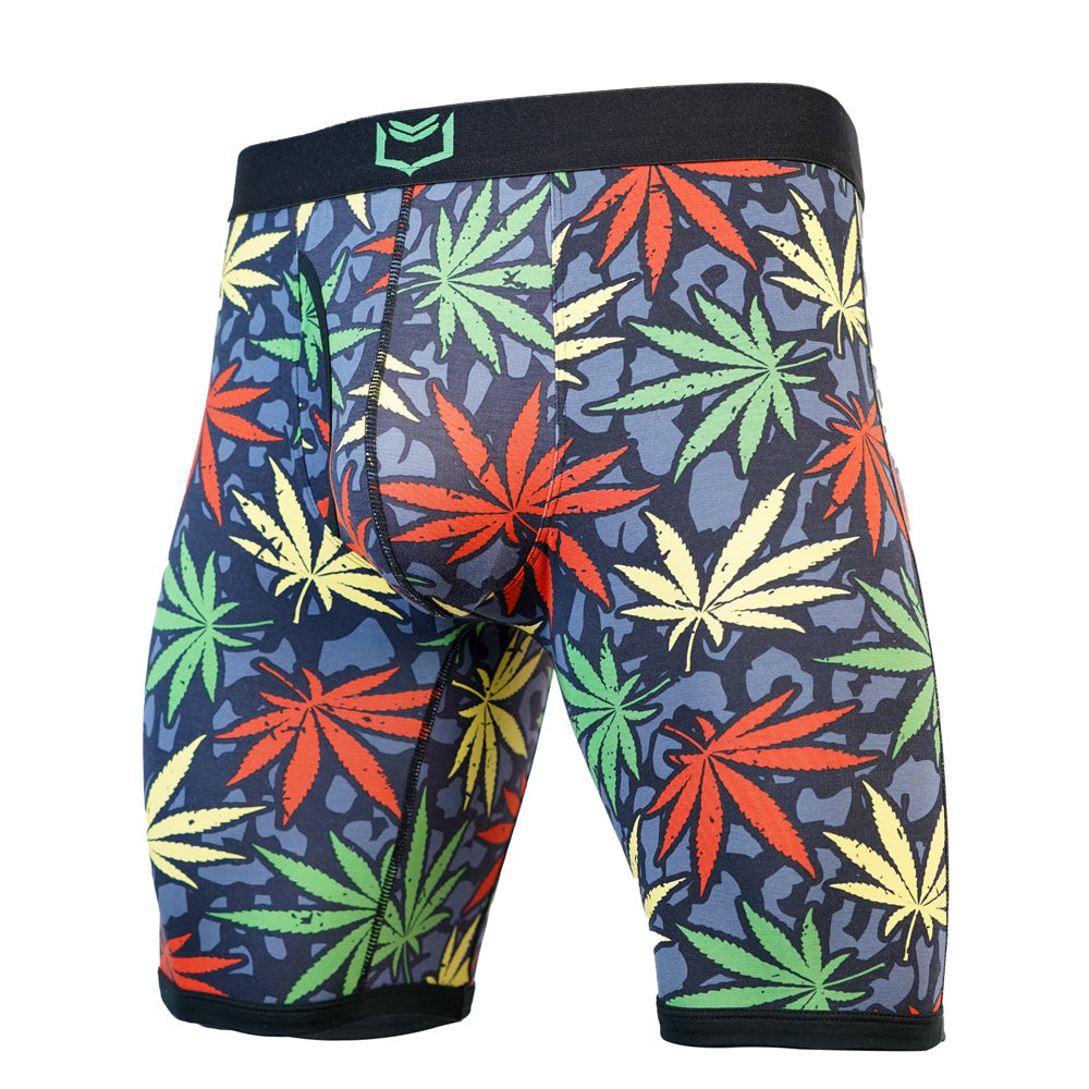 SHEATH V Men's 8" Sports Performance Boxer Briefs - Dual Pouch Support