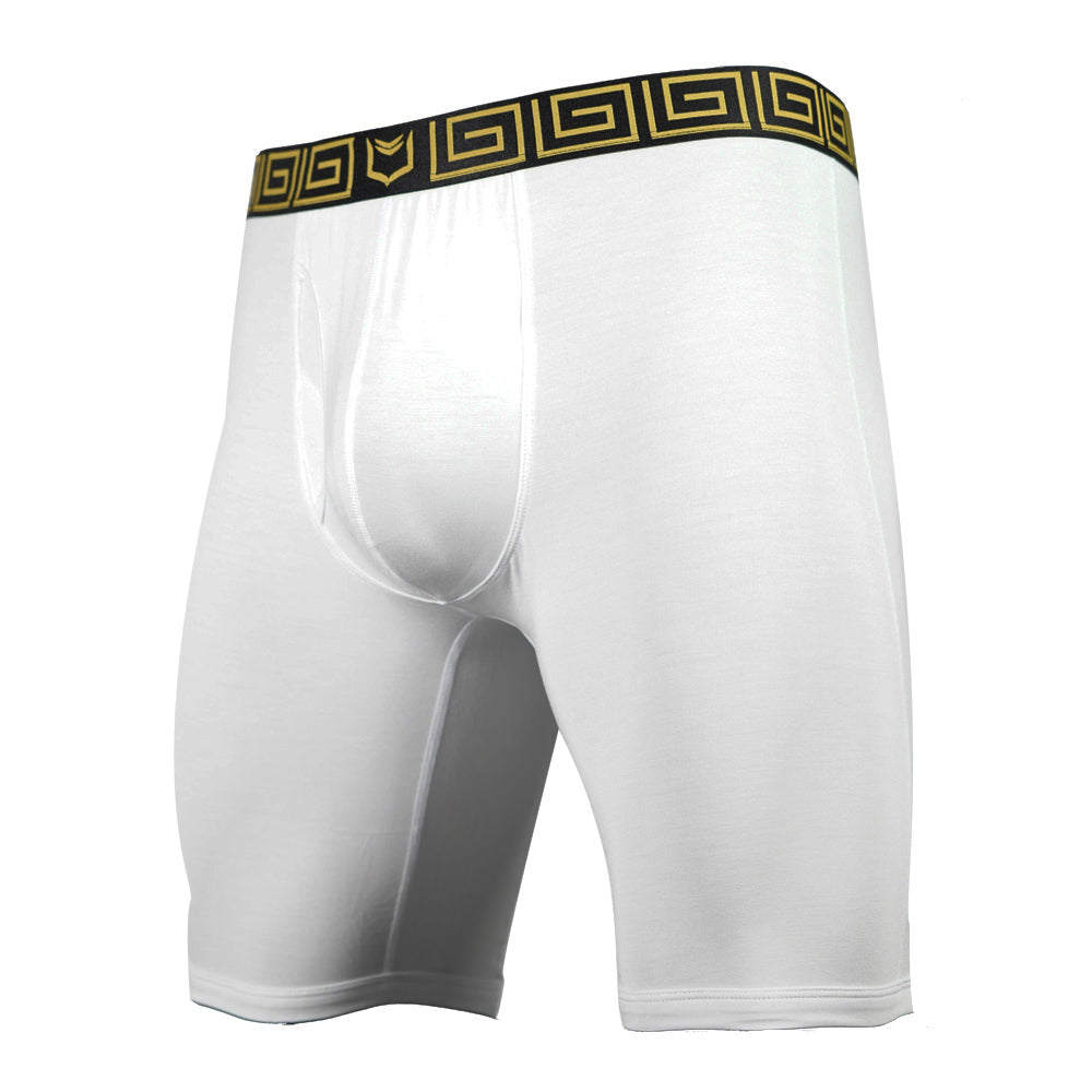 SHEATH V 8" Sports Performance Boxer Brief | Dual Pouch, Long Leg, Endurance Support