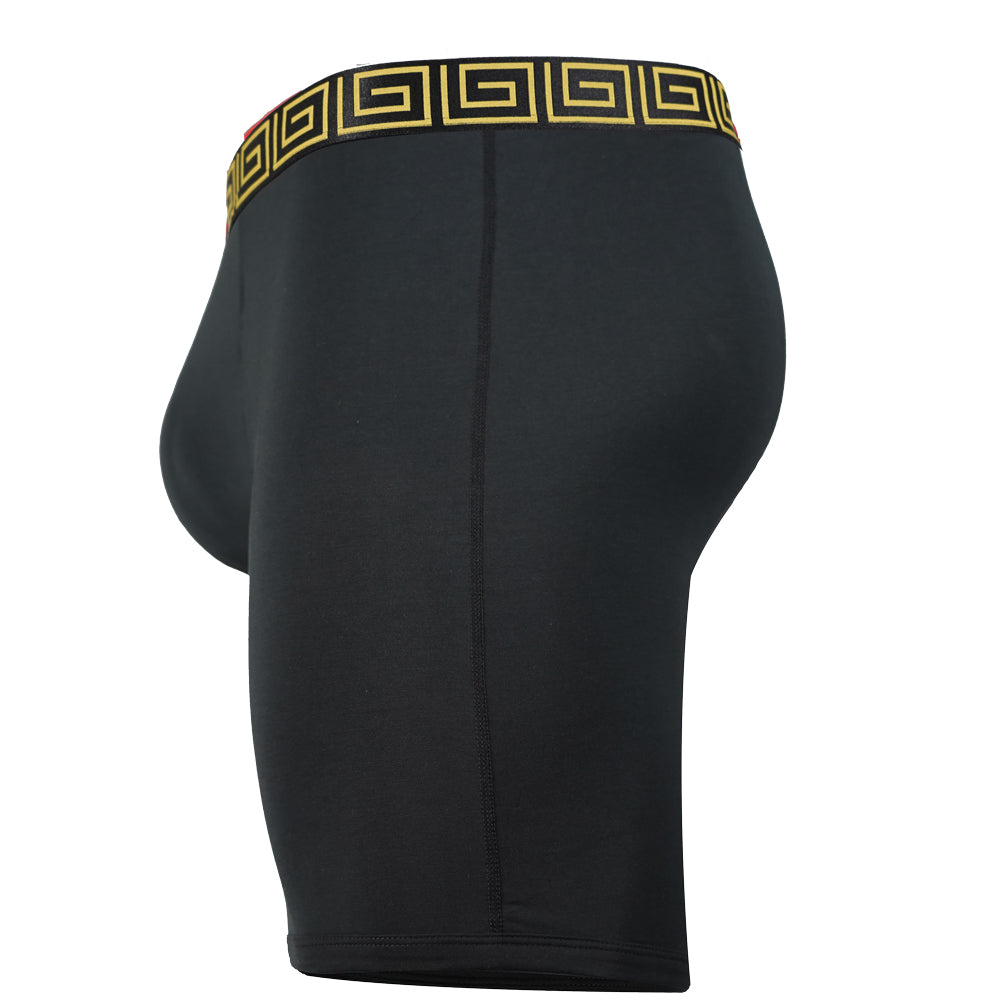 SHEATH V 8" Sports Performance Boxer Brief | Dual Pouch, Long Leg, Endurance Support