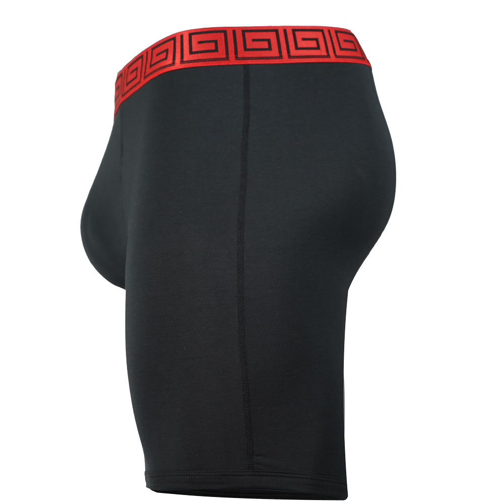 SHEATH V 8" Sports Performance Boxer Brief | Dual Pouch, Long Leg, Endurance Support