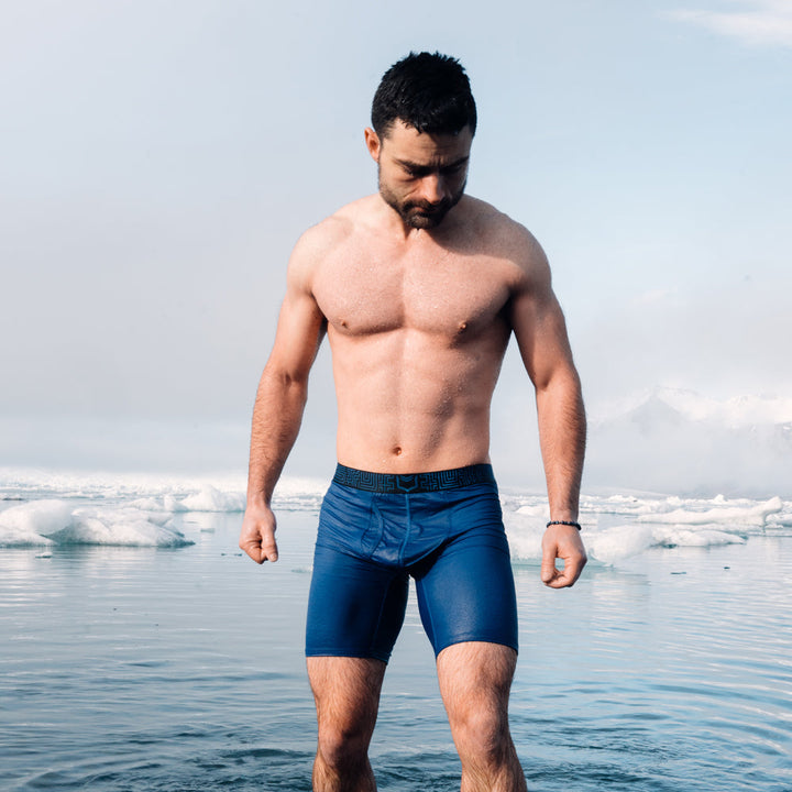 SHEATH V Colossus Sports Performance Boxer Brief | 8-Inch Long Leg, Dual Pouch Support