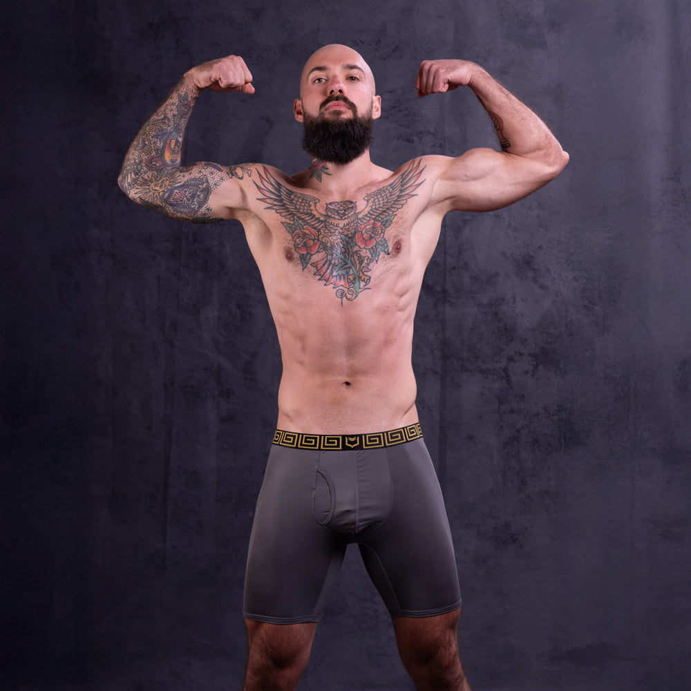 SHEATH V AirFlow 8" Boxer Brief | Ultra-Breathable Polyamide Mesh Performance Underwear