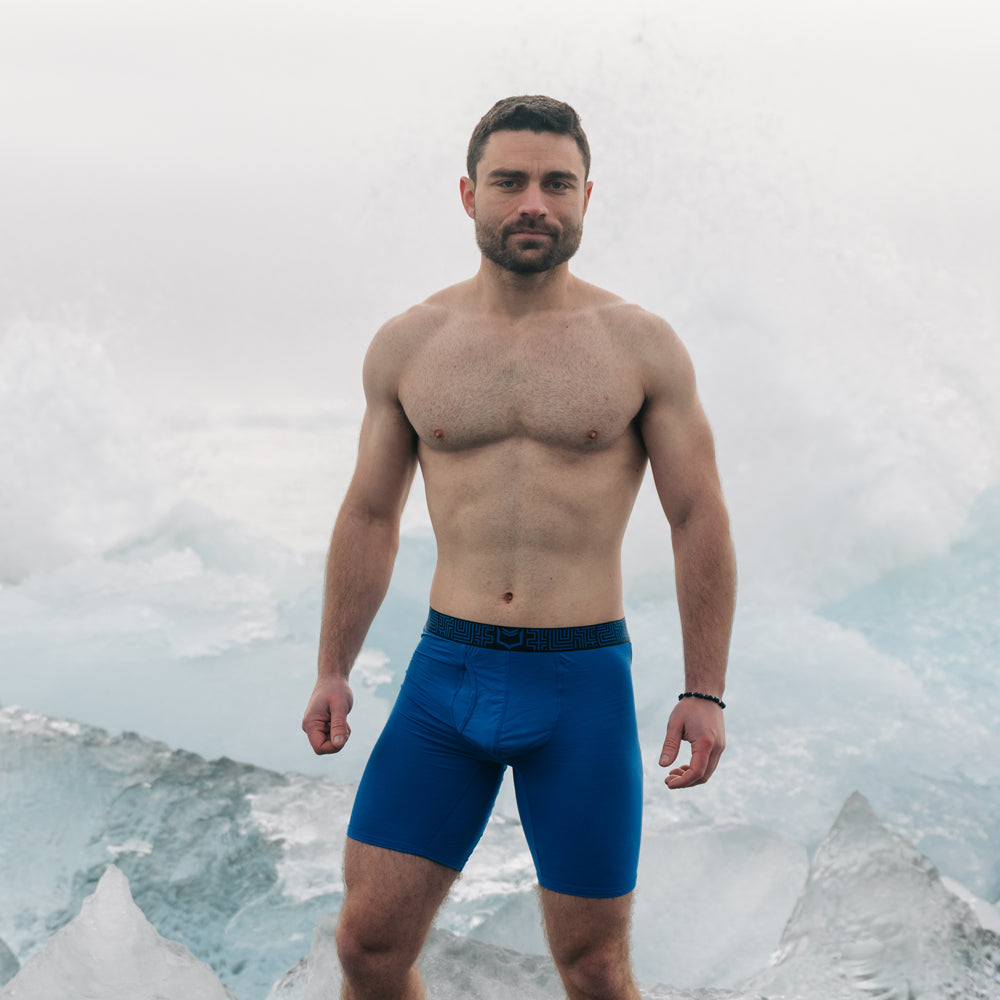 SHEATH V Colossus Sports Performance Boxer Brief | 8-Inch Long Leg, Dual Pouch Support