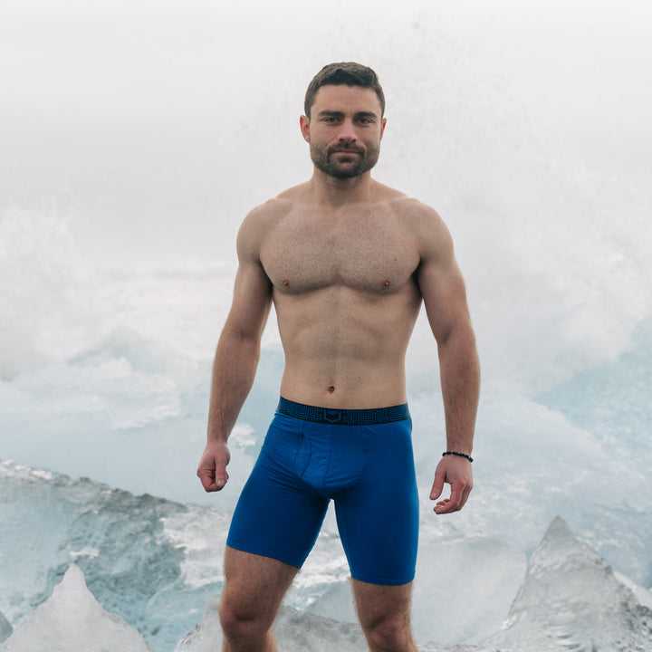 SHEATH V Colossus Sports Performance Boxer Brief | 8-Inch Long Leg, Dual Pouch Support