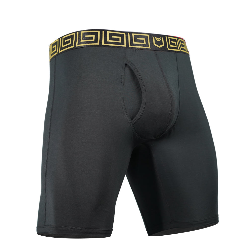 SHEATH V 8" Sports Performance Boxer Brief | Dual Pouch, Long Leg, Endurance Support