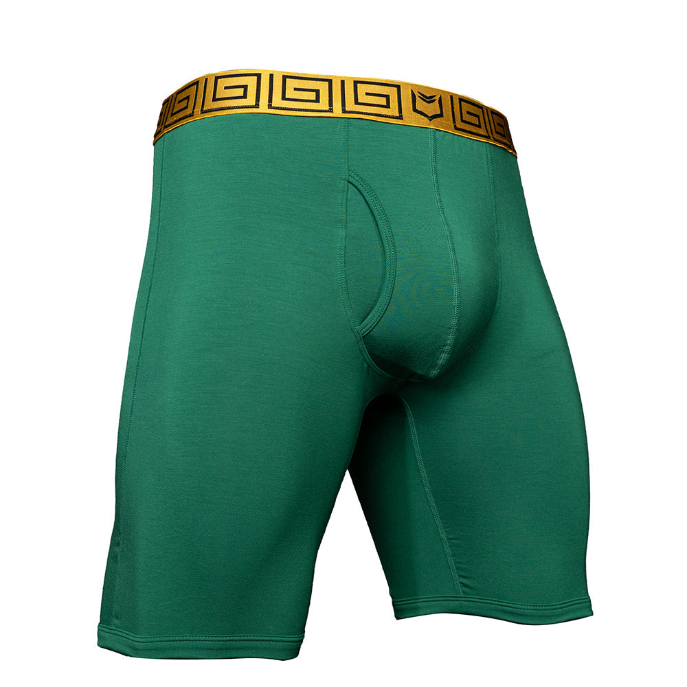 SHEATH V 8" Sports Performance Boxer Brief | Dual Pouch, Long Leg, Endurance Support