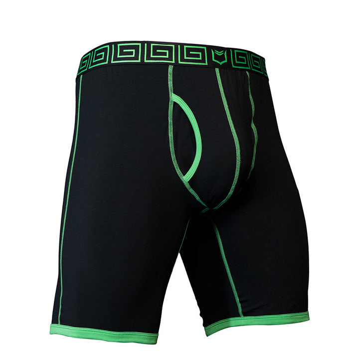 SHEATH V 8" Sports Performance Boxer Brief | Dual Pouch, Long Leg, Endurance Support