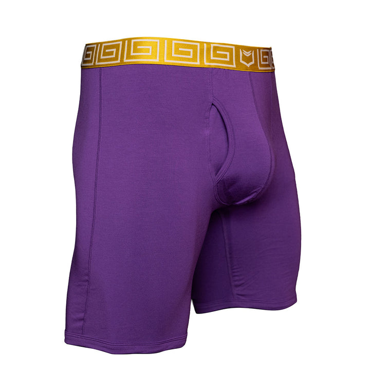 SHEATH V 8" Sports Performance Boxer Brief | Dual Pouch, Long Leg, Endurance Support