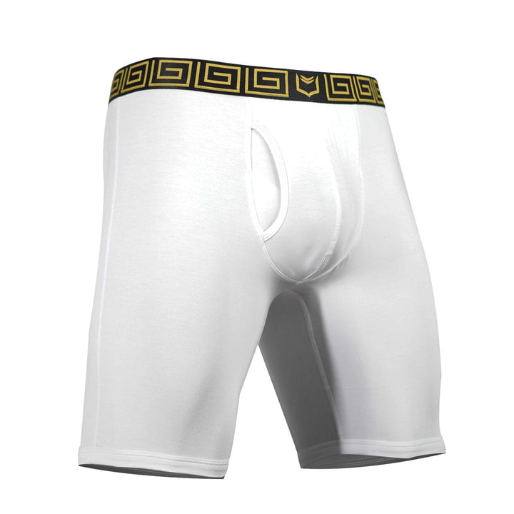 SHEATH V 8" Sports Performance Boxer Brief | Dual Pouch, Long Leg, Endurance Support