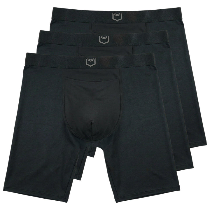 SHEATH V Modal Single Pouch Horizontal Fly Boxer Brief 8 inch 3-Pack – long inseam modal boxer brief fly