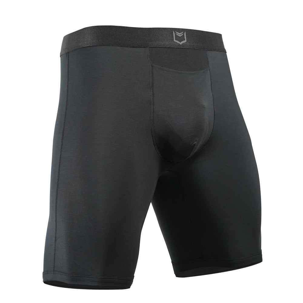SHEATH V Modal Single Pouch Horizontal Fly Boxer Brief 8 inch 3-Pack – long inseam modal boxer brief fly