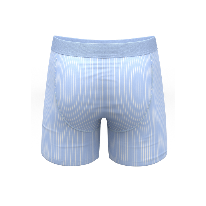 The Venus | Light Blue Stripe Ball Hammock® Pouch Underwear With Fly