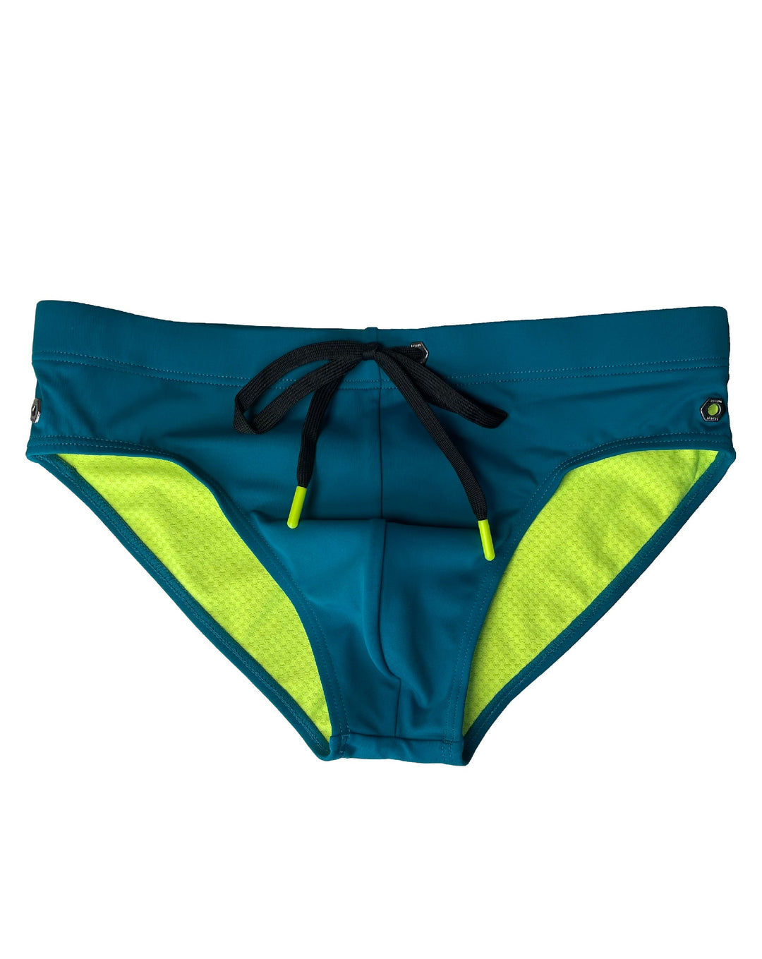 BADBUI Modern Classic Swim Brief in aqua blue – men's sporty quick-dry fitted swim brief