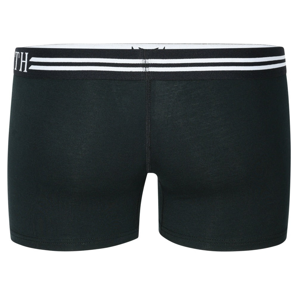 SHEATH women's modal boxer briefs in black – soft full coverage underwear front view