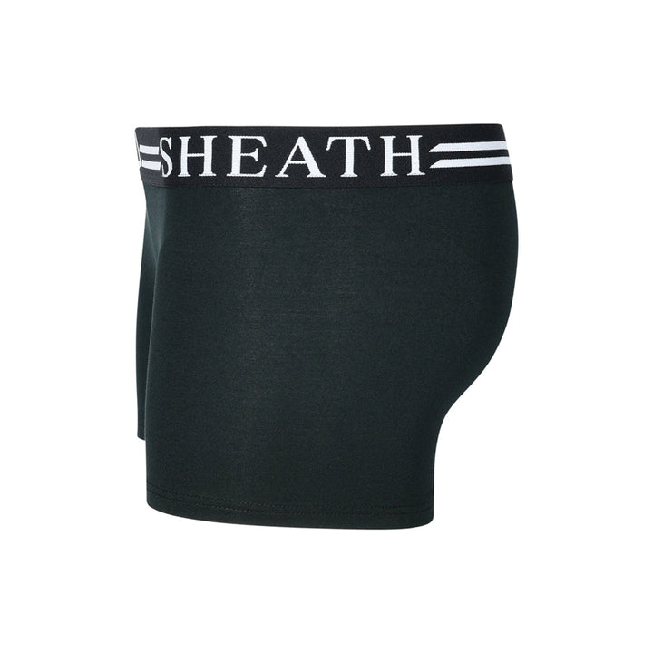 SHEATH women's modal boxer briefs in black – soft full coverage underwear front view