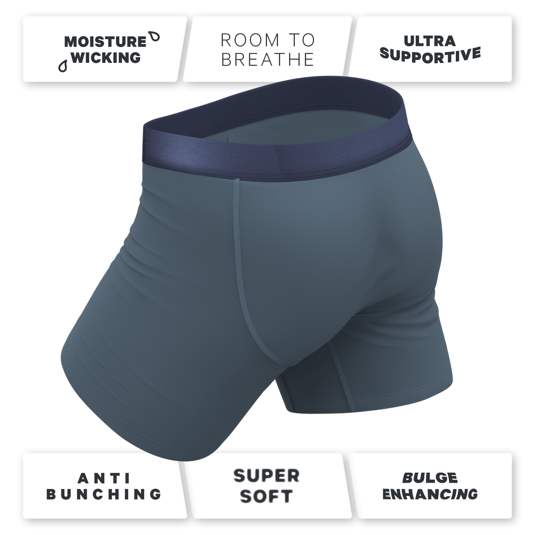 Shinesty Wake In The Lake Tonal Teal Ball Hammock® Pouch Underwear with Fly