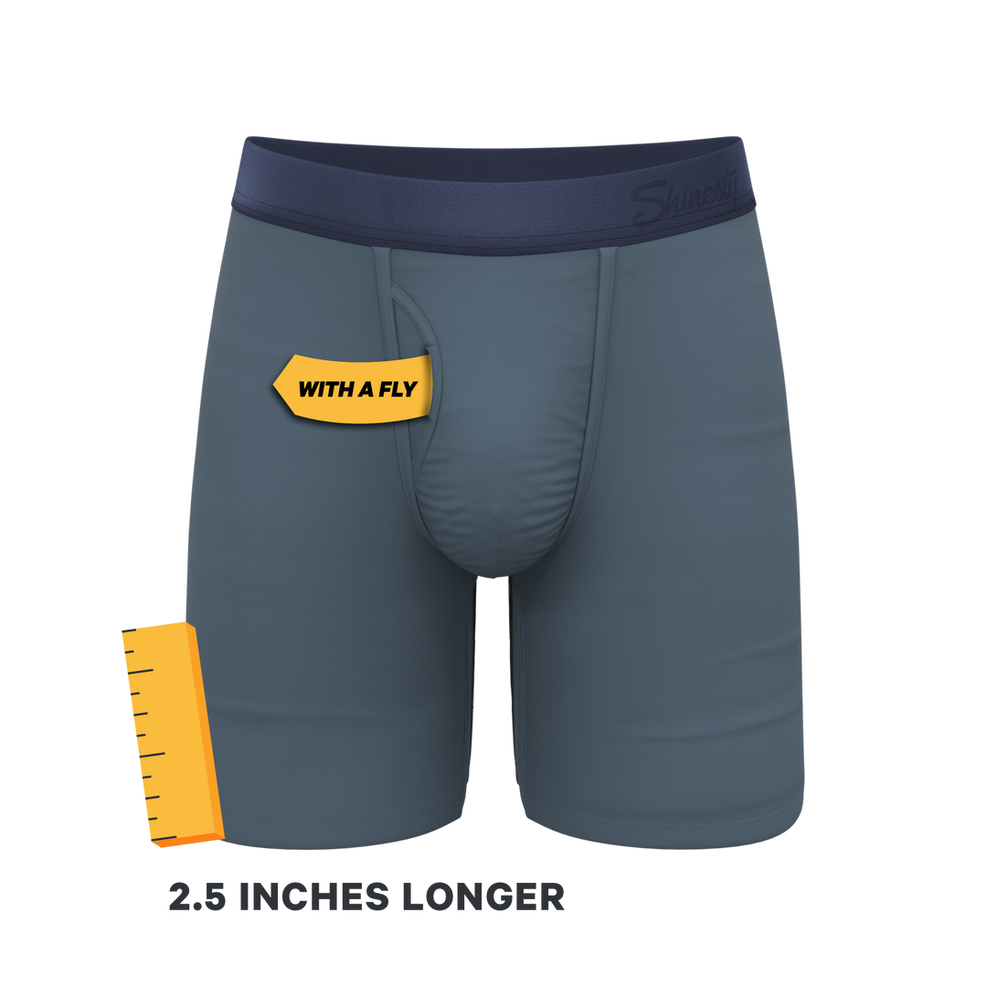 The Wake In The Lake | Tonal Teal Long Leg Ball Hammock® Pouch Underwear With Fly