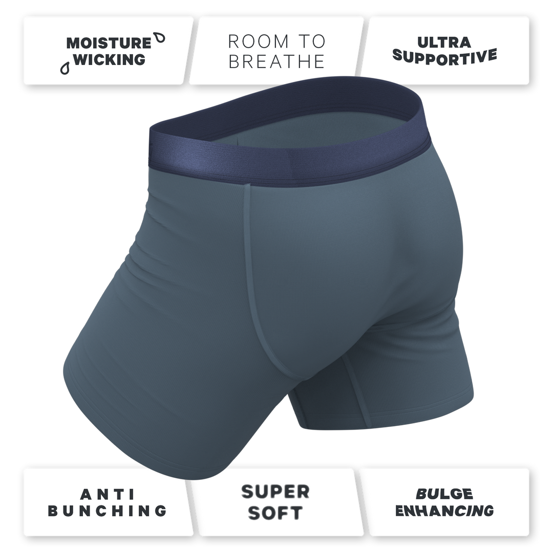 Shinesty Wake In The Lake Tonal Teal Ball Hammock® Pouch Underwear