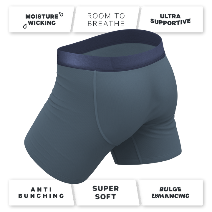 Shinesty Wake In The Lake Tonal Teal Ball Hammock® Pouch Underwear