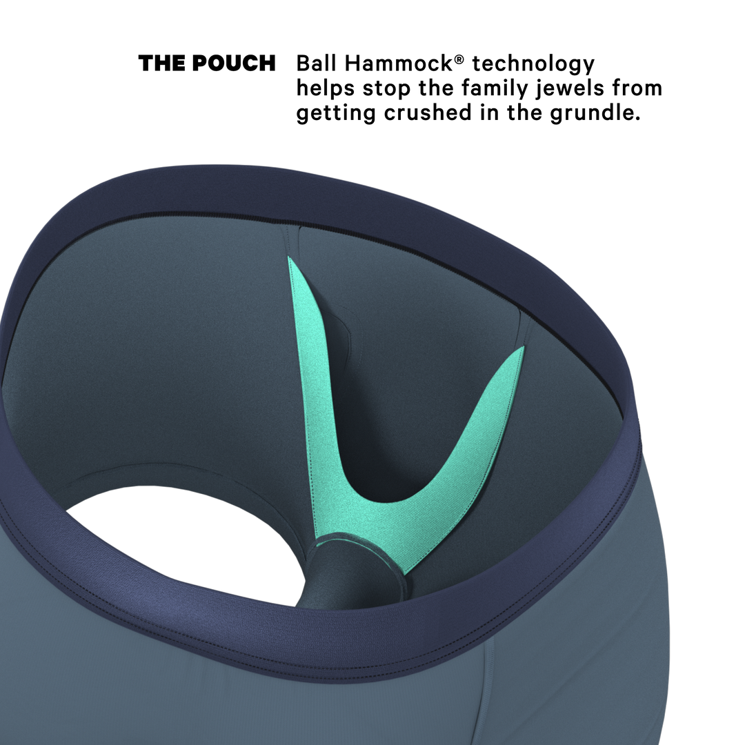 Shinesty "Wake In The Lake" Tonal Teal Ball Hammock® Pouch Trunks Underwear