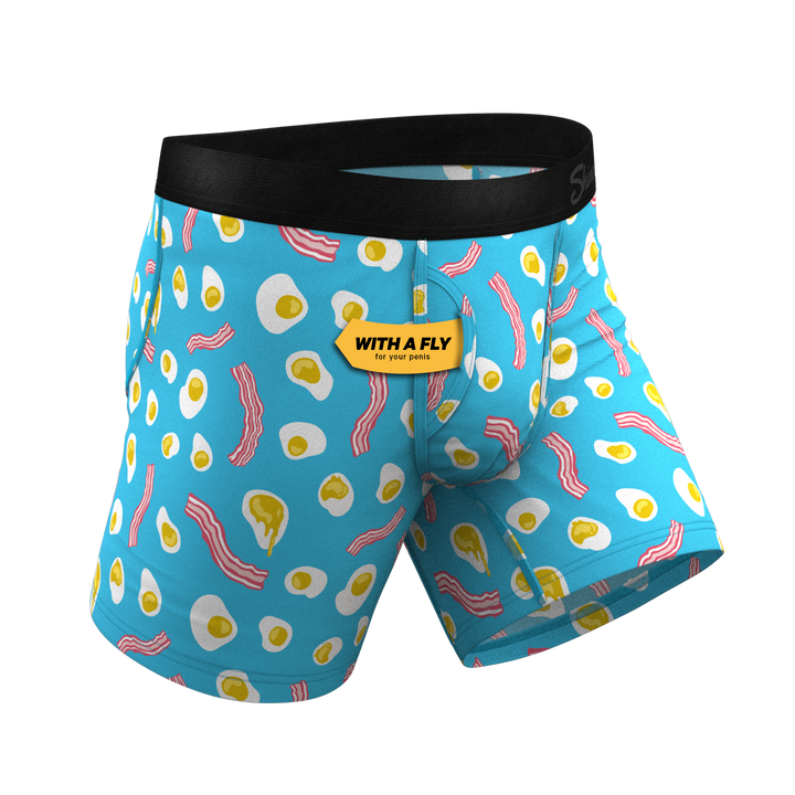 Shinesty "The Wakey Wakey" Eggs and Bacon Ball Hammock® Pouch Boxer Briefs with Fly