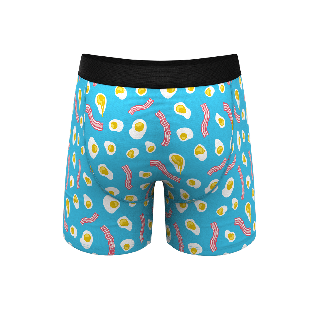 Shinesty "The Wakey Wakey" Eggs and Bacon Ball Hammock® Pouch Boxer Briefs with Fly