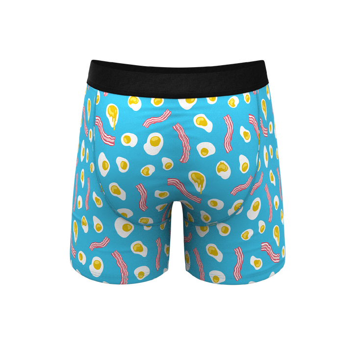 Shinesty "The Wakey Wakey" Eggs and Bacon Ball Hammock® Pouch Boxer Briefs with Fly