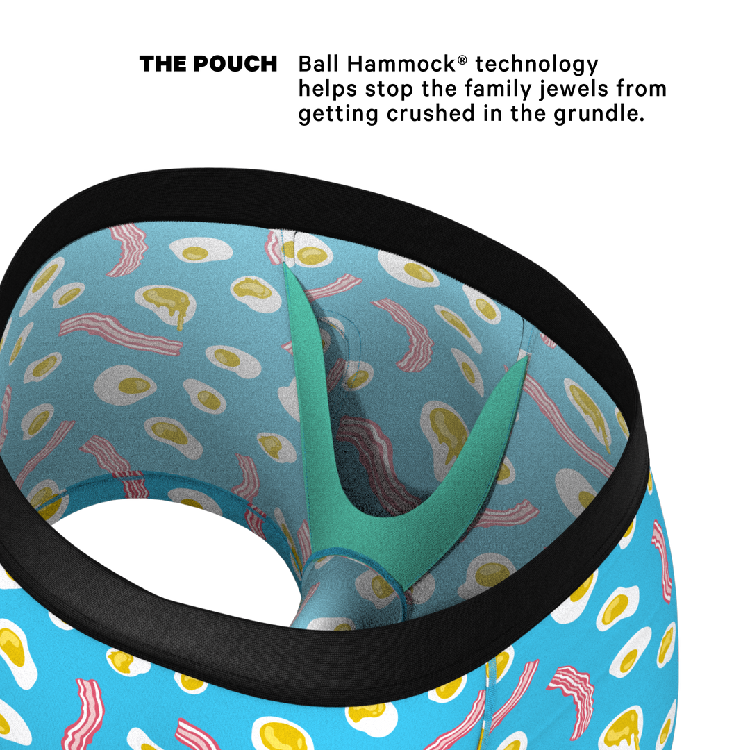 Shinesty "The Wakey Wakey" Eggs and Bacon Ball Hammock® Pouch Trunks Underwear