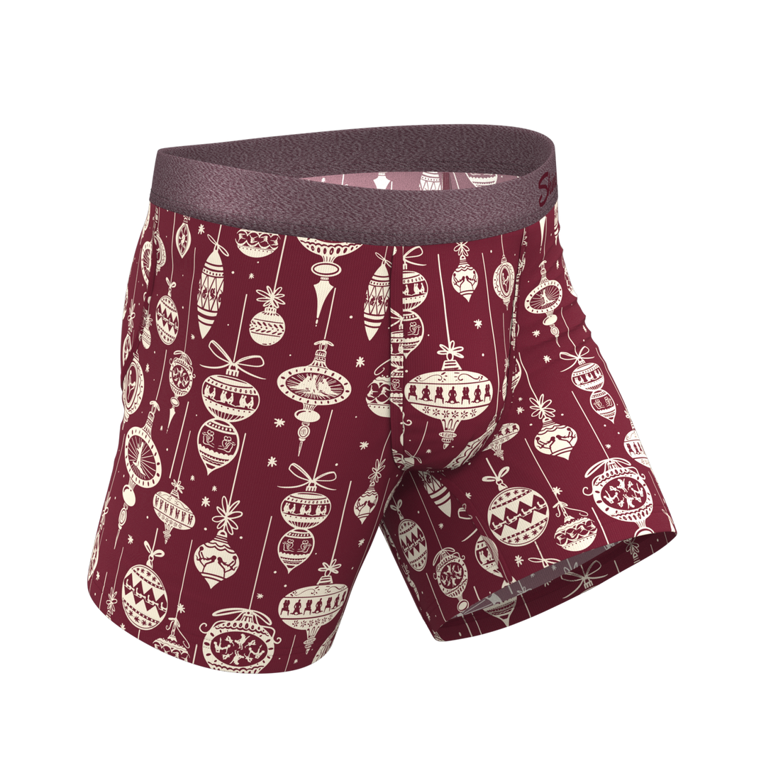 The Well Hung Naughty Ornament Boxer Briefs - Ball Hammock® Pouch