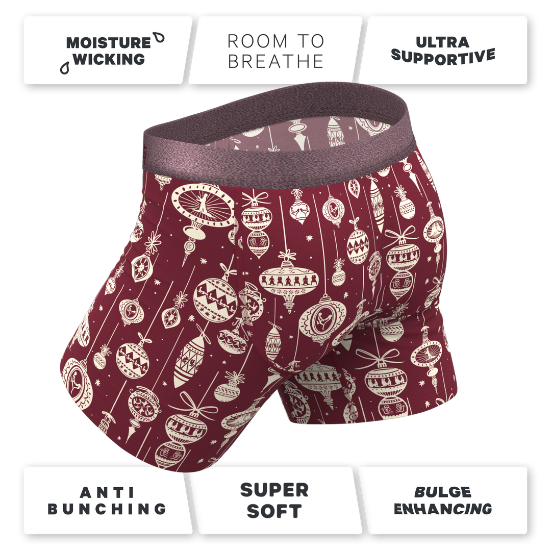 The Well Hung Naughty Ornament Boxer Briefs - Ball Hammock® Pouch