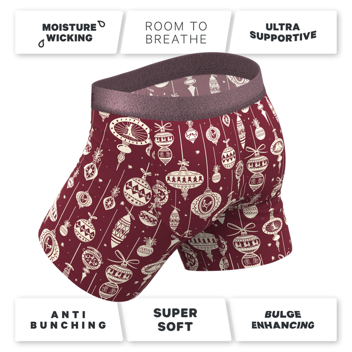 The Well Hung Naughty Ornament Boxer Briefs - Ball Hammock® Pouch