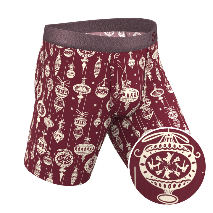 Shinesty "The Well Hung" Naughty Ornament Long Leg Ball Hammock® Boxer Briefs with Fly